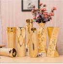 GobekUsa Europe Gold-Plated Ceramic Vase for Home Decor
