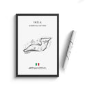 Minimalist black nürburgring circuit canvas wall art for living room by Decorbites