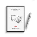 Minimalist black nürburgring circuit canvas wall art for living room by Decorbites