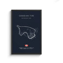Minimalist black nürburgring circuit canvas wall art for living room by Decorbites