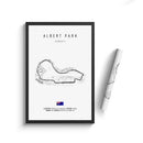 Minimalist black nürburgring circuit canvas wall art for living room by Decorbites