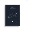 Minimalist black nürburgring circuit canvas wall art for living room by Decorbites