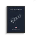 Minimalist black nürburgring circuit canvas wall art for living room by Decorbites