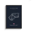 Minimalist black nürburgring circuit canvas wall art for living room by Decorbites