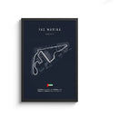 Minimalist black nürburgring circuit canvas wall art for living room by Decorbites