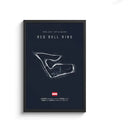 Minimalist black nürburgring circuit canvas wall art for living room by Decorbites