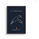 Minimalist black nürburgring circuit canvas wall art for living room by Decorbites