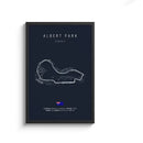Minimalist black nürburgring circuit canvas wall art for living room by Decorbites