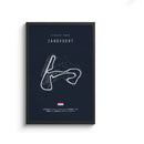 Minimalist black nürburgring circuit canvas wall art for living room by Decorbites