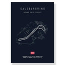 Imola race track canvas art blue and white poster living room decor by Decorbites