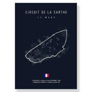 Circuit de la sarthe race track canvas wall art living room decor by Decorbites