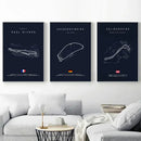 Circuit de la sarthe race track canvas wall art living room decor by Decorbites