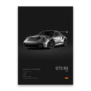 Modern black & silver famous cars canvas wall art – living room decor by Decorbites