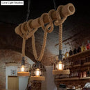 GobekUsa Farmhouse Brown Iron Bird Cage Pendant with Rope and Wood Pole - Set of 3 Bulbs