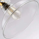 GobekUsa Farmhouse Clear Glass Brass Pendant Light - Barn Dining Room Hanging Fixture