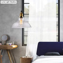 GobekUsa Farmhouse Clear Glass Brass Pendant Light - Barn Dining Room Hanging Fixture