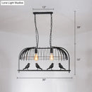 GobekUsa Farmhouse Metal Black Finish Birdcage Kitchen Island Suspension Light Fixture