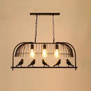 GobekUsa Farmhouse Metal Black Finish Birdcage Kitchen Island Suspension Light Fixture