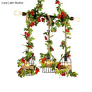 GobekUsa Farmhouse Metal Island Light Pendant with 5 Heads, Black Finish and Rope Detail, Including Fake Flower