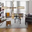 GobekUsa Farmhouse Style Smoke Gray/Blue Bottle Ceiling Lighting - Glass Hanging Lamp (3/4/5 Lights) in Aged Silver/Black