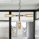 GobekUsa Farmhouse Style Smoke Gray/Blue Bottle Ceiling Lighting - Glass Hanging Lamp (3/4/5 Lights) in Aged Silver/Black