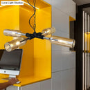 GobekUsa Farmhouse Style Smoke Gray/Blue Bottle Ceiling Lighting - Glass Hanging Lamp (3/4/5 Lights) in Aged Silver/Black