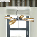 GobekUsa Farmhouse Style Smoke Gray/Blue Bottle Ceiling Lighting - Glass Hanging Lamp (3/4/5 Lights) in Aged Silver/Black