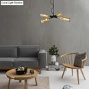GobekUsa Farmhouse Style Smoke Gray/Blue Bottle Ceiling Lighting - Glass Hanging Lamp (3/4/5 Lights) in Aged Silver/Black