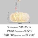 GobekUsa Feather Decor LED Chandeliers for Living Room, Bedroom, Study & Children's Room