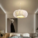 GobekUsa Feather Decor LED Chandeliers for Living Room, Bedroom, Study & Children's Room