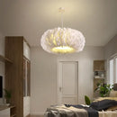 GobekUsa Feather Decor LED Chandeliers for Living Room, Bedroom, Study & Children's Room