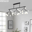 GobekUsa Firefly Island Pendant Light: Elegant Minimalistic Acrylic Lamp for Restaurants (27-Head Suspension)