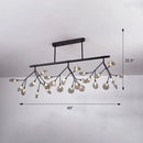 GobekUsa Firefly Island Pendant Light: Elegant Minimalistic Acrylic Lamp for Restaurants (27-Head Suspension)