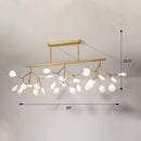 GobekUsa Firefly Island Pendant Light: Elegant Minimalistic Acrylic Lamp for Restaurants (27-Head Suspension)