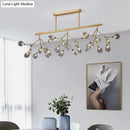 GobekUsa Firefly Island Pendant Light: Elegant Minimalistic Acrylic Lamp for Restaurants (27-Head Suspension)