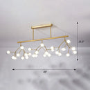 GobekUsa Firefly Island Pendant Light: Elegant Minimalistic Acrylic Lamp for Restaurants (27-Head Suspension)