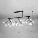 GobekUsa Firefly Island Pendant Light: Elegant Minimalistic Acrylic Lamp for Restaurants (27-Head Suspension)