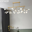 GobekUsa Firefly Island Pendant Light: Elegant Minimalistic Acrylic Lamp for Restaurants (27-Head Suspension)