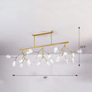 GobekUsa Firefly Island Pendant Light: Elegant Minimalistic Acrylic Lamp for Restaurants (27-Head Suspension)