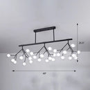 GobekUsa Firefly Island Pendant Light: Elegant Minimalistic Acrylic Lamp for Restaurants (27-Head Suspension)