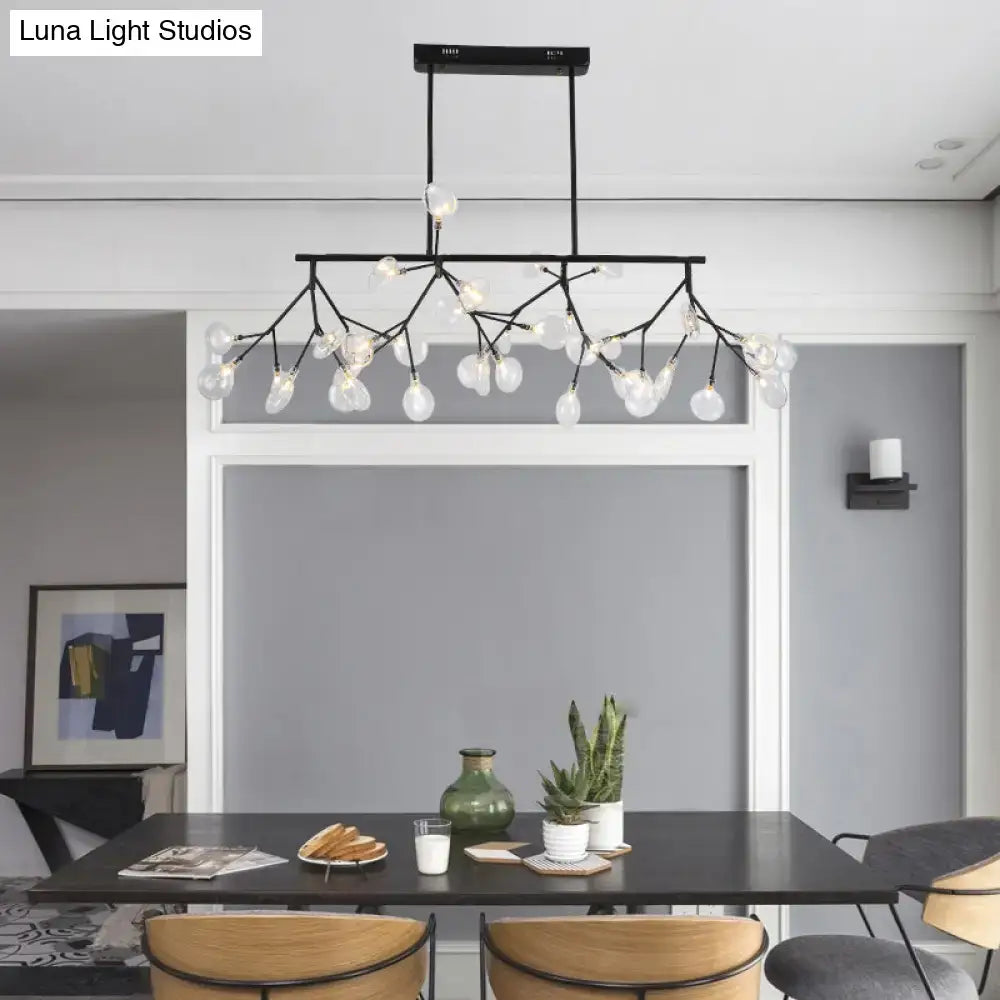 GobekUsa Firefly LED Island Pendant Light: Modern Acrylic Linear Lamp for Dining Room Ceiling, photo 3 of 7