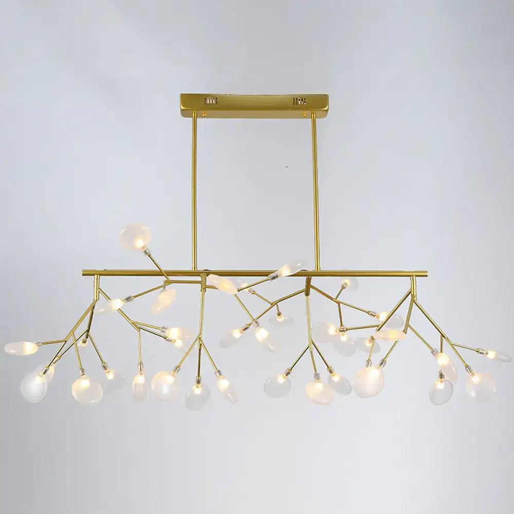 GobekUsa Firefly LED Island Pendant Light: Modern Acrylic Linear Lamp for Dining Room Ceiling