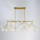 GobekUsa Firefly LED Island Pendant Light: Modern Acrylic Linear Lamp for Dining Room Ceiling