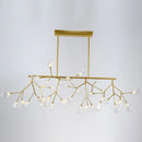 GobekUsa Firefly LED Island Pendant Light: Modern Acrylic Linear Lamp for Dining Room Ceiling
