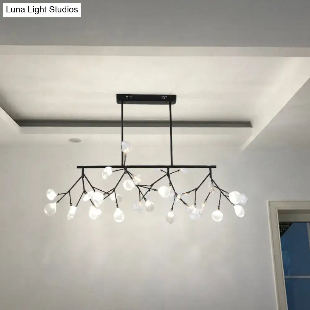 GobekUsa Firefly LED Island Pendant Light: Modern Acrylic Linear Lamp for Dining Room Ceiling, photo 4 of 7