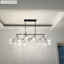 GobekUsa Firefly LED Island Pendant Light: Modern Acrylic Linear Lamp for Dining Room Ceiling