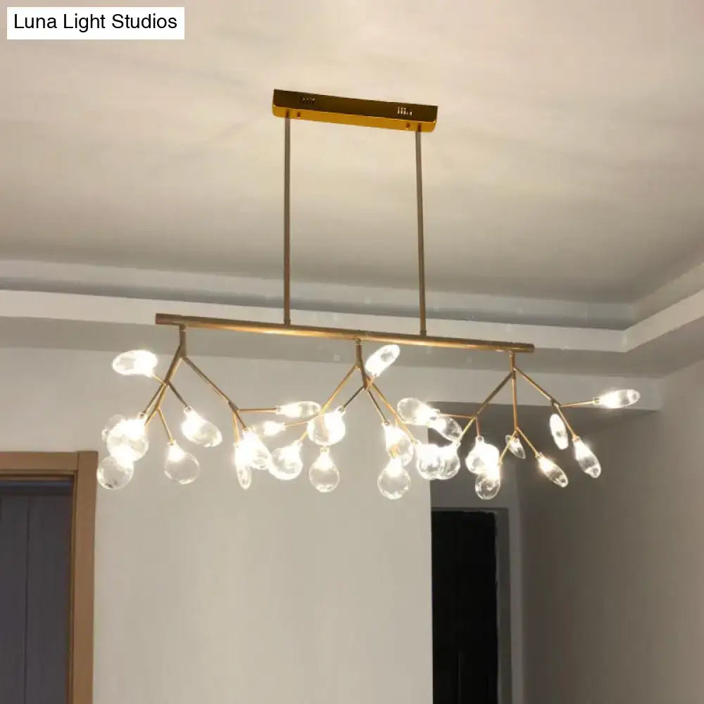 GobekUsa Firefly LED Island Pendant Light: Modern Acrylic Linear Lamp for Dining Room Ceiling, photo 5 of 7