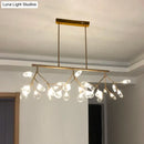 GobekUsa Firefly LED Island Pendant Light: Modern Acrylic Linear Lamp for Dining Room Ceiling