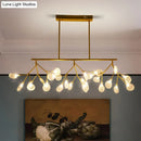 GobekUsa Firefly LED Island Pendant Light: Modern Acrylic Linear Lamp for Dining Room Ceiling