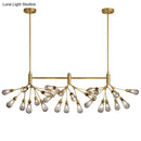 GobekUsa Firefly Suspension Light - Brass Finish, Postmodern Island Fixture with 27 Glass Lights